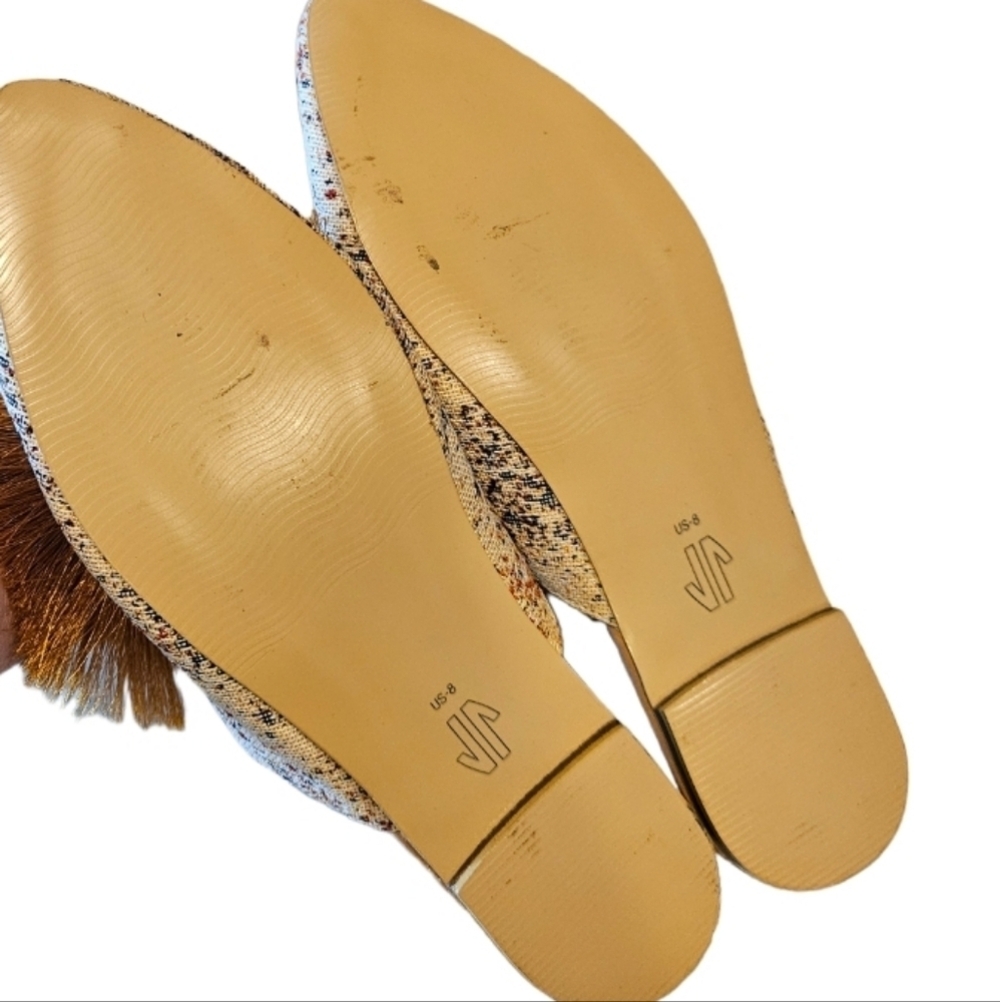 NEW! SILVIA COBOS Milonga Speckled Print Tassel Slip On Mules 8. - Picture 8 of 8